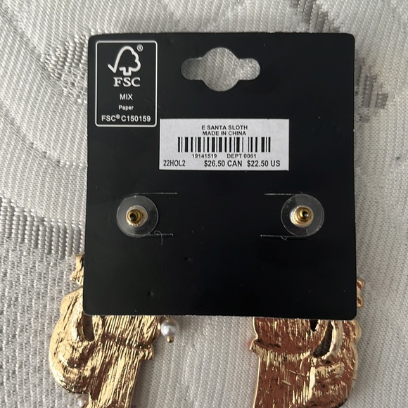 Torrid Santa sloth earrings - Picture 2 of 2